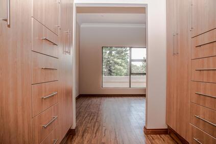 closet area with built in cabinets